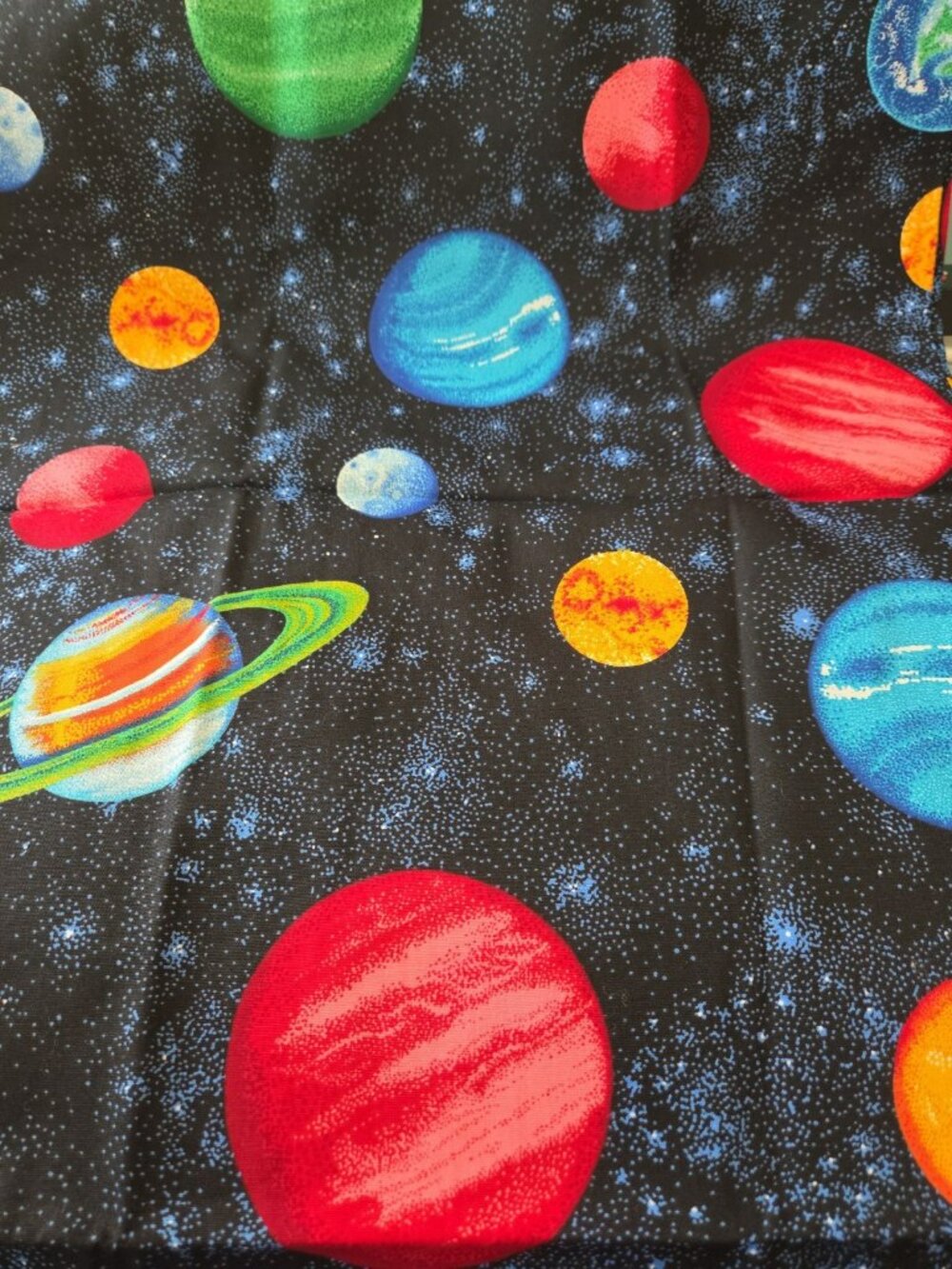 Vintage Planets Outer Space  Cotton 2+ Yards of Fabric Cranston Collections